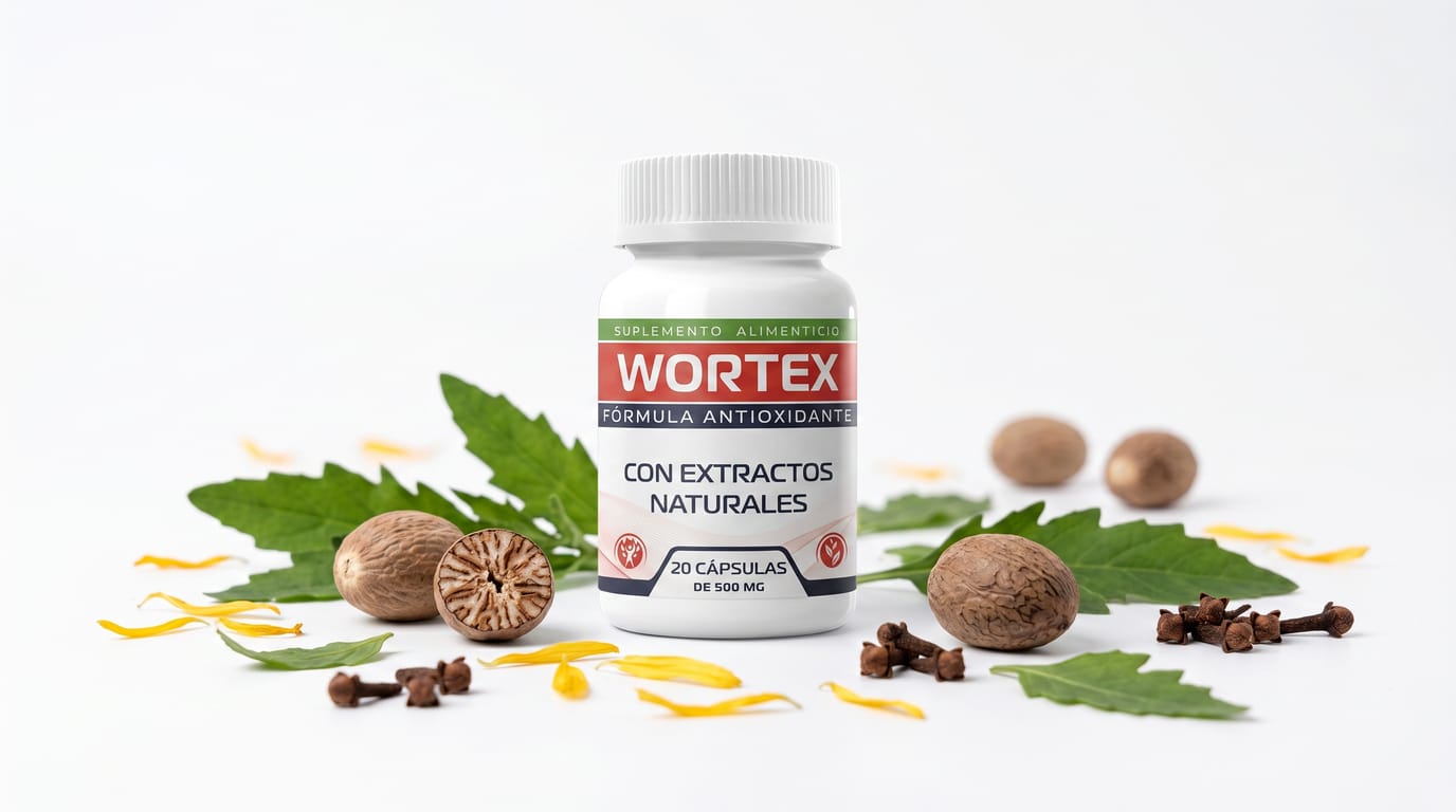 Wortex con extractos naturales de epazote, clavo, nuez moscada y helenio