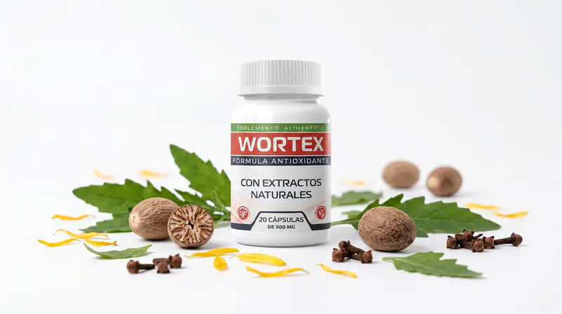 Wortex con extractos naturales de epazote, clavo, nuez moscada y helenio