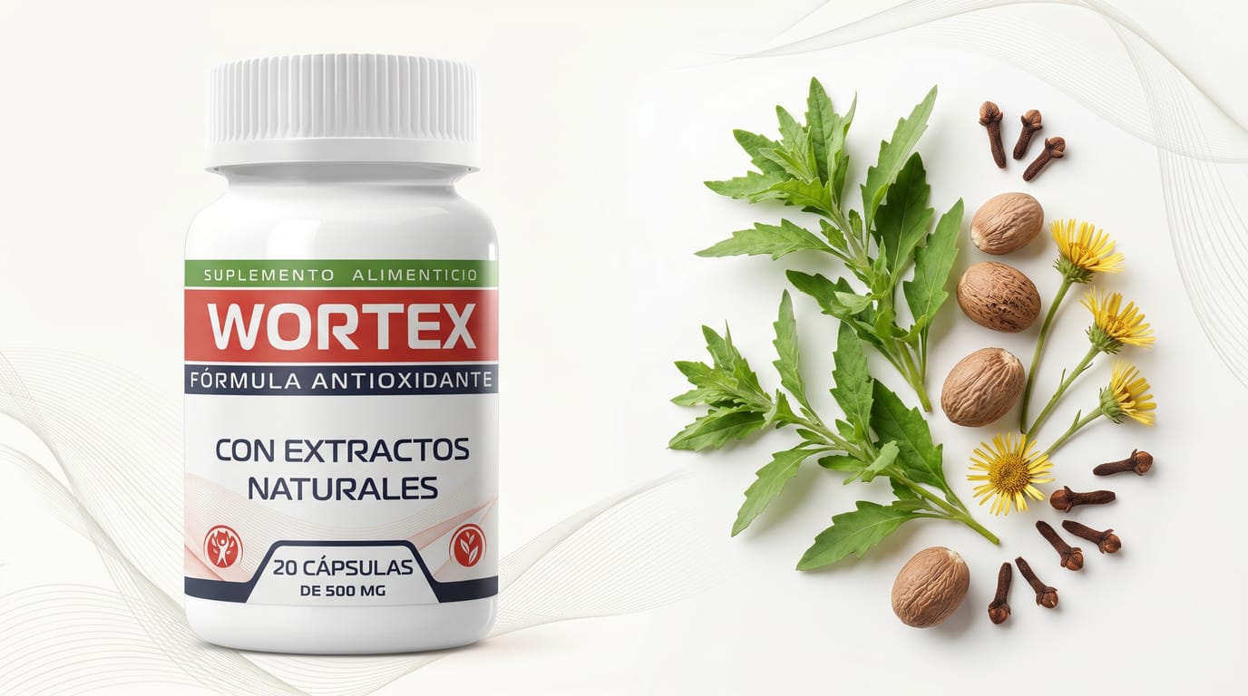 Cápsulas Wortex con ingredientes naturales para la limpieza del organismo