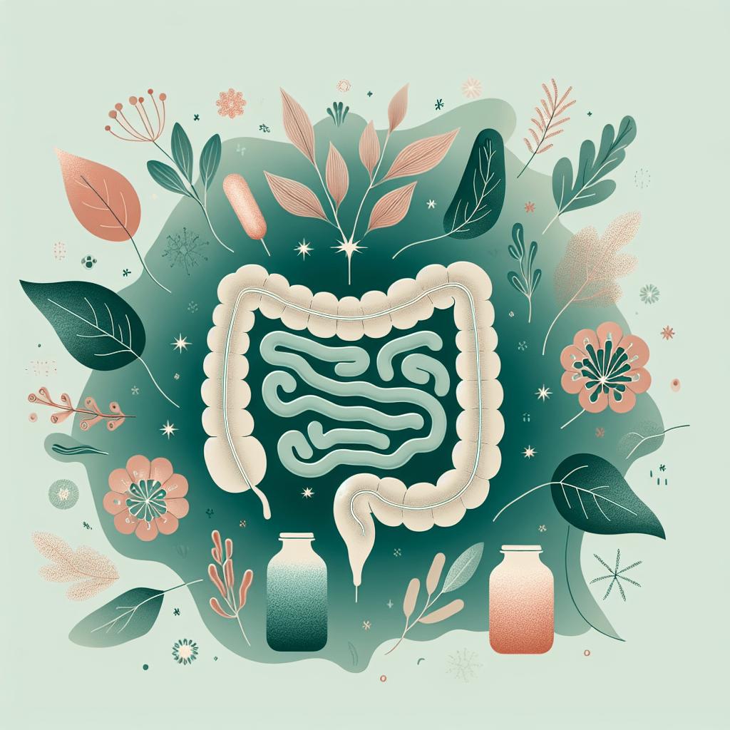 Ilustración de parásitos intestinales y limpieza natural del organismo