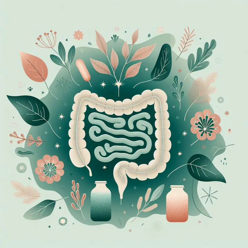 Ilustración de parásitos intestinales y limpieza natural del organismo