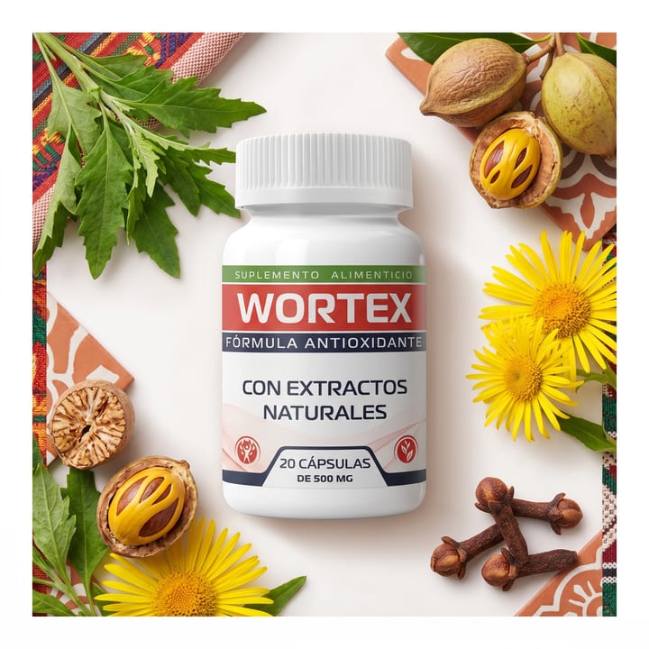 Wortex cápsulas naturales contra parásitos con epazote, clavo y nuez moscada, 20 cápsulas de 500 mg